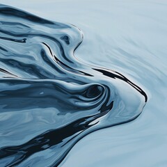 Poster - Dynamic flow of molten metal abstract art modern design liquid shapes artistic reflection creative environment