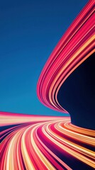 Poster - Dynamic light streaks abstract art graphic design vibrant background modern aesthetic