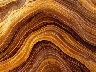 Poster - Polished tiger's eye stone texture natural setting close-up view artisanal craft golden brown patterns