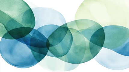 Poster - Abstract graphic design with overlapping circles and cross symbols on white background fresh and clean tone