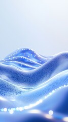 Poster - Futuristic molecular wave patterns abstract technology background professional environment soft blue accents