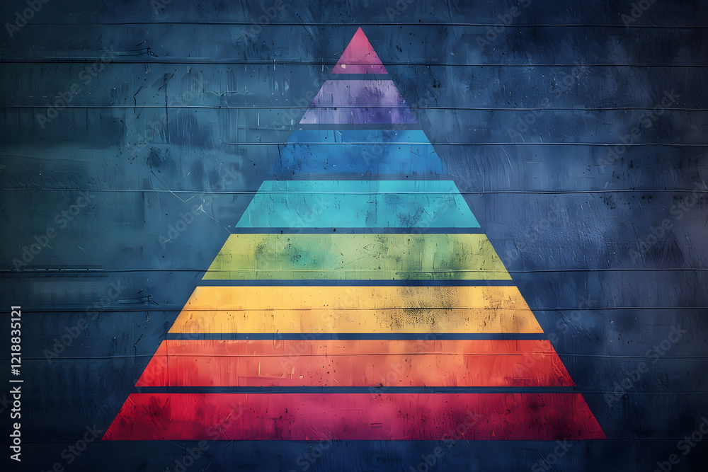 Pyramid Ranking Task Pyramid of multi-colored blocks. Concept template for psychological ...