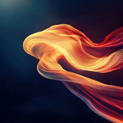 Poster - Fiery light trails dance in the dark abstract art digital design dramatic environment artistic perspective