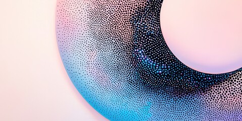 Poster - Blue and purple circle with a white background