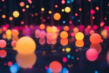 Poster - Floating particles attracted to specific points
