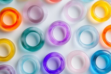Aufkleber - Pulsating rings of varying colors and opacity