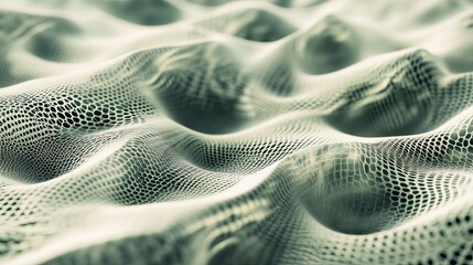 Fototapete - waves of round small particles flowing smoothly in an abstract design