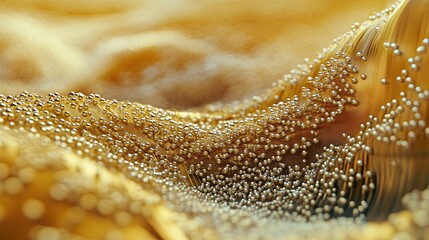 Fototapete - waves of round small particles flowing smoothly in an abstract design