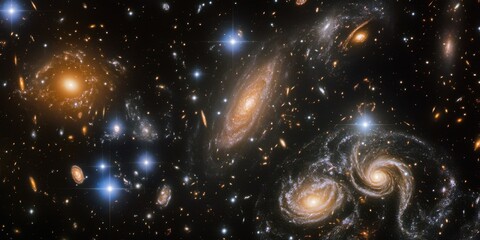 Wall Mural - the role of dark matter in galaxies: explore the mysterious substance that makes up much of the mass