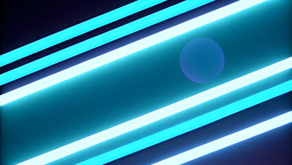 Wall Mural - abstract background with blue gradient light streaks on black, glowing blurred motion effect, glowin