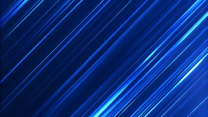 Wall Mural - abstract background with blue gradient light streaks on black, glowing blurred motion effect, glowin
