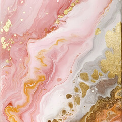 Poster - abstract pink and gold liquid art background. 