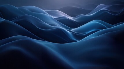 Poster - abstract blue waves pattern in motion