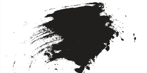 Black brush stroke set isolated on background. Paint brush stroke vector for ink paint, grunge design element, dirt banner, watercolor design, dirty texture. Trendy brush stroke, vector illustration
