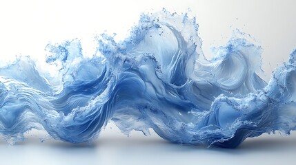 Wall Mural - Abstract Blue Water Wave Formation Splash