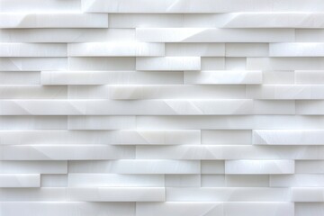 Poster - Minimalist White Tile Pattern with Clean Geometric Lines and Subtle Textures