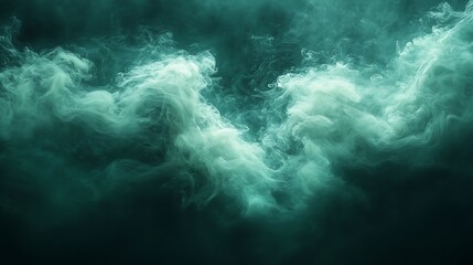 Wall Mural - Abstract Teal Smoke Swirling Patterns