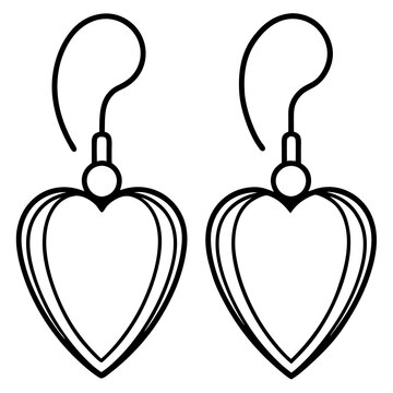 Elegant Heart Outline Earrings Design