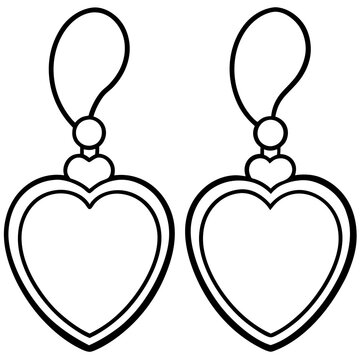 Elegant Heart Outline Earrings Design