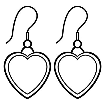 Elegant Heart Outline Earrings Design