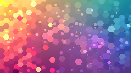 Poster - Dynamic trendy simple color gradient abstract background with hexagon texture effects, generative ai