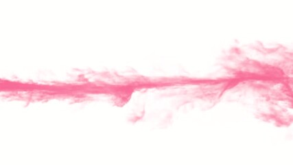 Poster - Horizontally flowing colorful smoky streams on a white background.