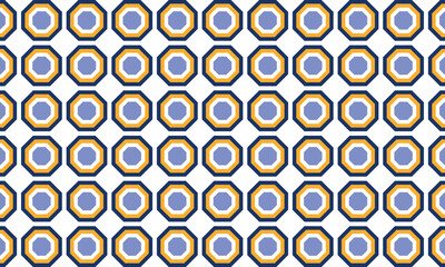 Fototapete - Vector seamless pattern. Modern stylish texture with pastel color vintage octagonal. Repeating geometric octagonal grid. Simple graphic design.