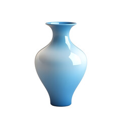 Poster - Elegant Minimalist Blue and White Ceramic Vase for Home Decor isolated on transparent or white background, png