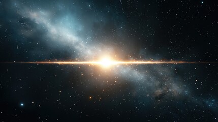 Wall Mural - Stunning Galactic Center with Bright Starburst Effect