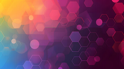Poster - Dynamic trendy simple color gradient abstract background with hexagon texture effects, generative ai