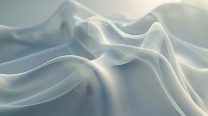 Aufkleber - Elegant abstract white curve radio wave effect motion video background, generative ai