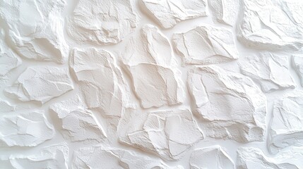 Poster - White wall covered with layers of white paint showing texture and depth in a minimalist interior space