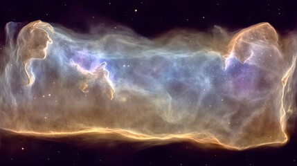 cosmic nebula cloudscape: abstract space art