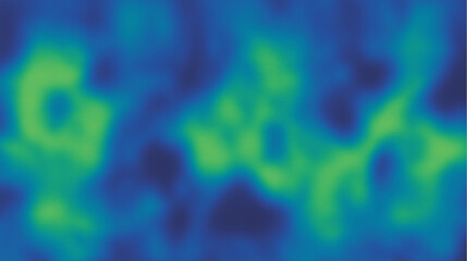abstract digital heat map with vibrant gradient hues of blue and green forming irregular amoeba-like