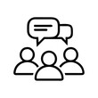 © Tatiana - Simple black vector icon of a group chat bubble for communication