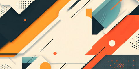 Wall Mural - A bold abstract background with sharp angular shapes in contrasting colors, accented by subtle shadows for a striking web layout