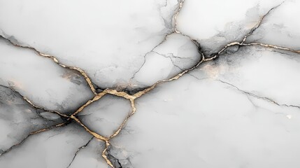 Poster - Marble floor design featuring elegant gold and black veining pattern for luxurious interior decoration