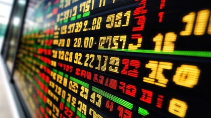 Poster - A detailed stock market index displayed on a clean, dark digital interface.