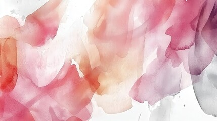 Poster - Watercolor background featuring vibrant pink and orange hues blended together in an abstract design