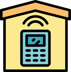 Poster - Wireless technology connecting control panel to smart home automation system, offering convenient and efficient management