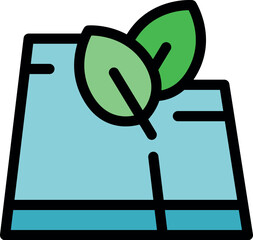 Poster - Eco friendly packaging featuring green leaves, representing commitment to sustainability and environmental responsibility