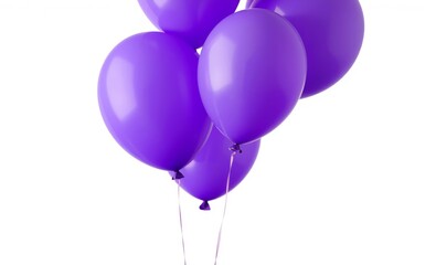 Wall Mural - Purple balloon isolated transparent background png balloon background balloon background party holiday celebration decoration