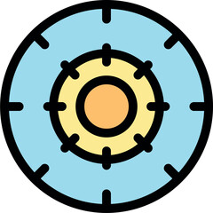 Poster - Microscopic view of a virus cell targeted for research and testing