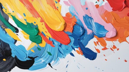 Aufkleber - chaotic storm of colors representing volatility in abstract art with vibrant and dynamic paint strok