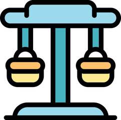Poster - Empty baby swing balancing on playground structure, offering fun and entertainment for kids