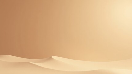 Poster - Gentle Undulating Sand Dunes Against a Warm Beige Background, Perfect for Minimalist Designs and Presentations