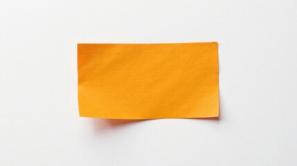 Aufkleber - A Vibrant Orange Rectangular Paper Note on a Plain White Background, Ideal for Messaging and Note-Taking Applications