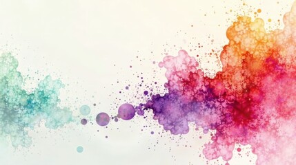 Leinwandbilder - Abstract Colorful Watercolor Splashes and Blobs Background Design for Digital Projects and Printed Materials