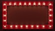 © Adobe worker  - Vintage Red Marquee Frame with Light Bulbs,Red shining marquee empty banner isolated on white background with clipping path,Vintage Red Marquee Frame with Light Bulbs: Perfect for Theater Promotions,