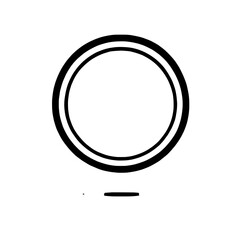 Poster - Concentric Circles Abstract: A minimalist design featuring two bold, concentric circles, creating a simple yet striking visual. The clean lines and stark contrast evoke a sense of balance and harmony.